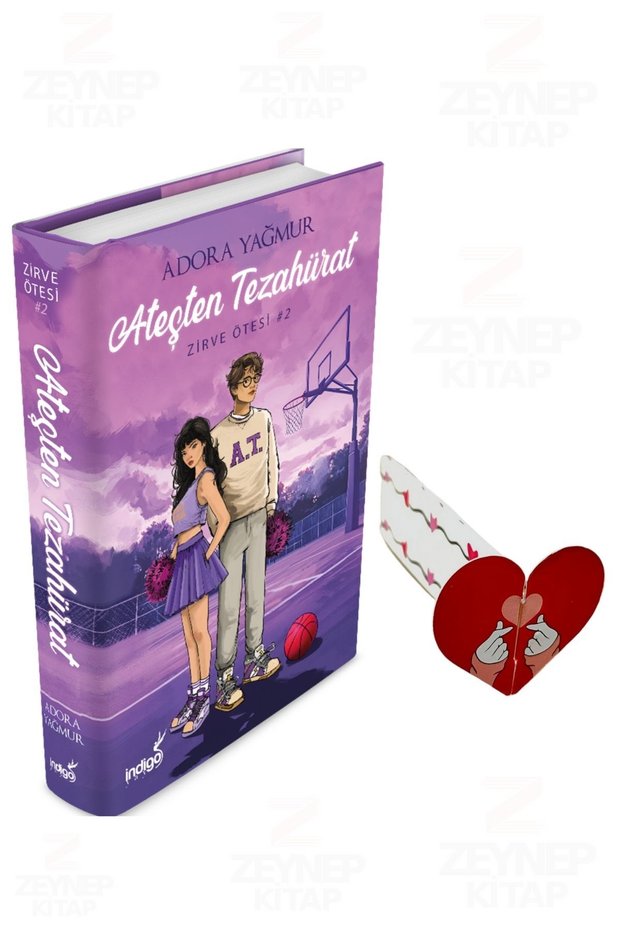Ateşten Tezahürat (Hardcover) Special Design Heart Bookmark with Gift