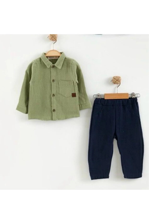 Shirt Pants Green Baby Boy Set