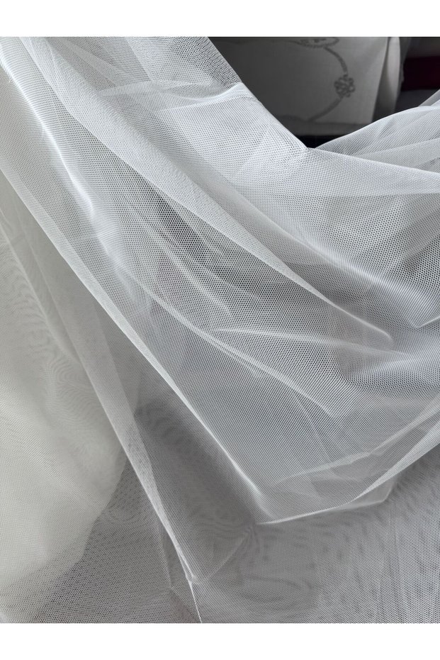Suitable for Tulle Curtain Making, Organizasyon Grek Tulle Curtain - Width 300 cm - Ecru