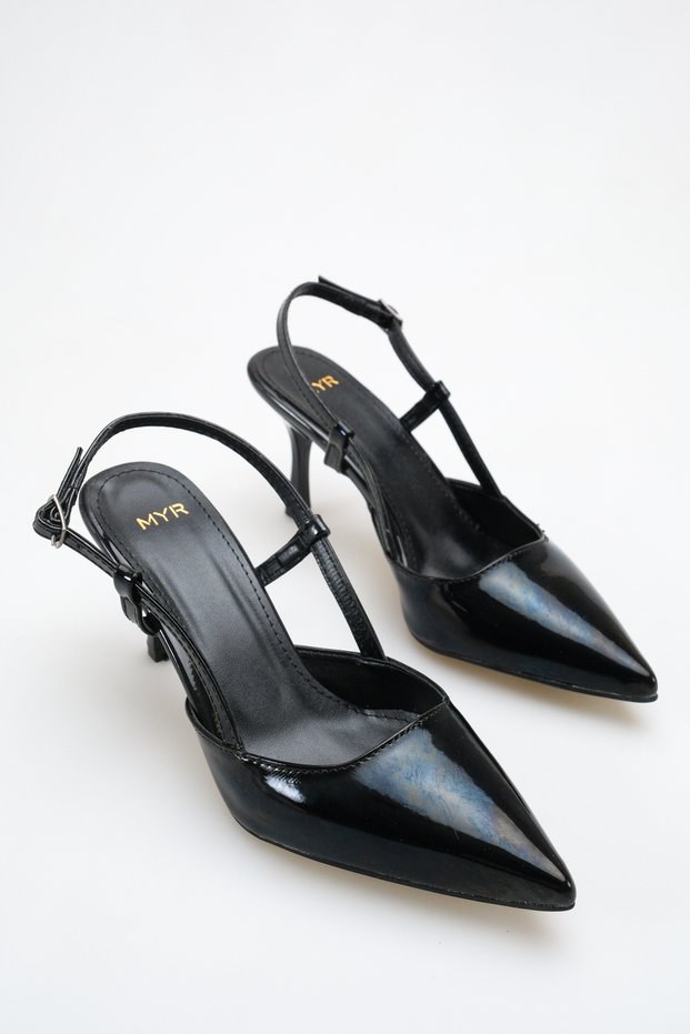 Women's Heeled Shoes Black Patent Leather