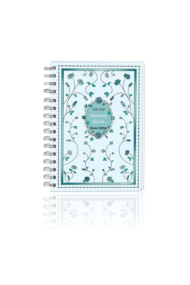Academic Agenda-2025–2026 | A5 | Spiral | Hard Cover | Ivory 100g. | Mint Grace