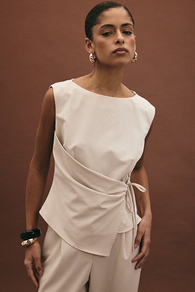 Lena Bluz - Kahve - 1