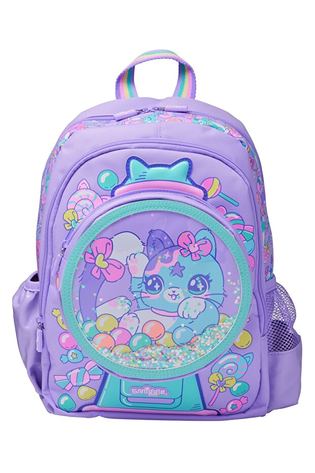 حقيبة ظهر مدرسية باللون الأرجواني مع شخصية جونيور المغامرة - 3