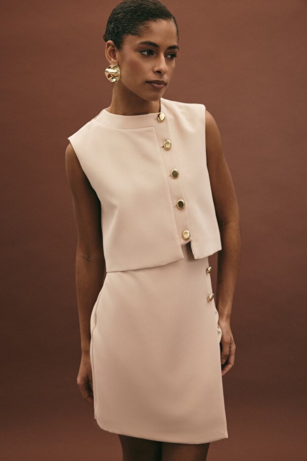 Lucy Mini Etek - Bej - 3