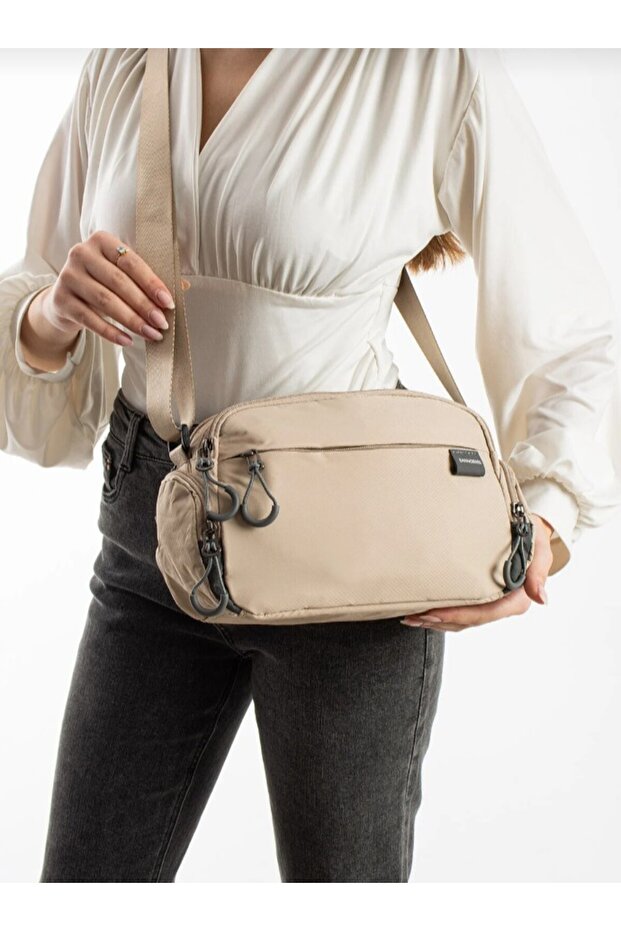 Geantă de umăr - Cremă - Articol indisponibil - 1