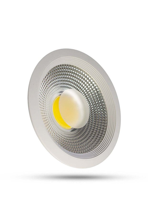 فتحة إضاءة داخلية للسقف 20x20 سم مستديرة 30 وات LED COB ضوء أبيض 7000 كلفن 220 فولت