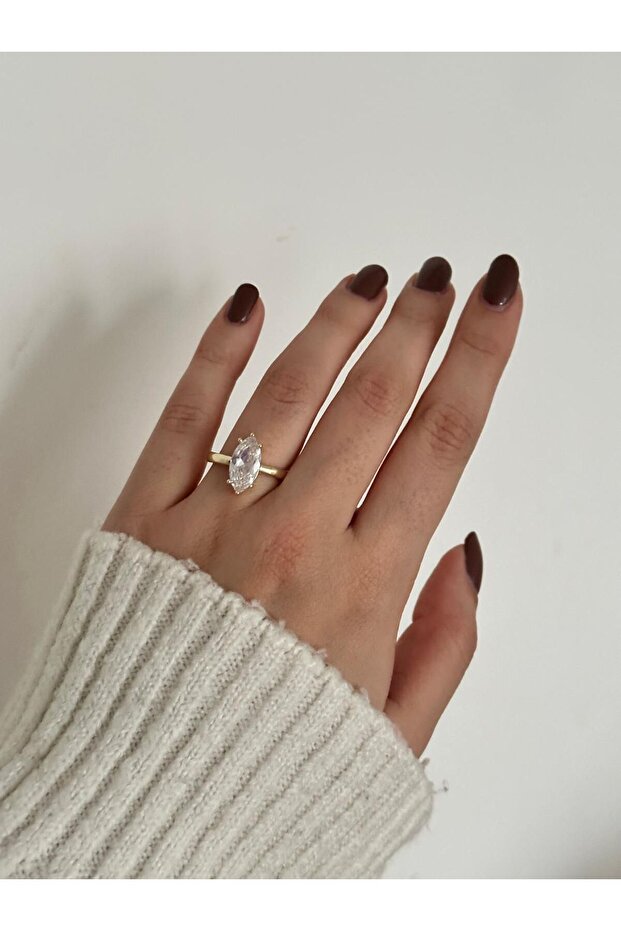 Hailey Oval Cut Solitaire Adjustable Ring - 1