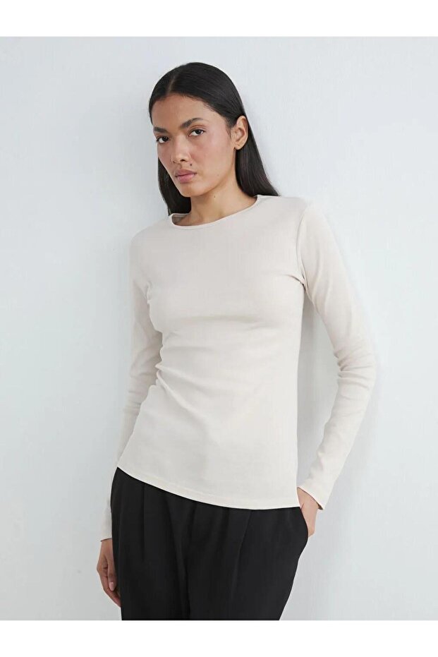 Brown Crew Neck Women's Bodysuit (S6)