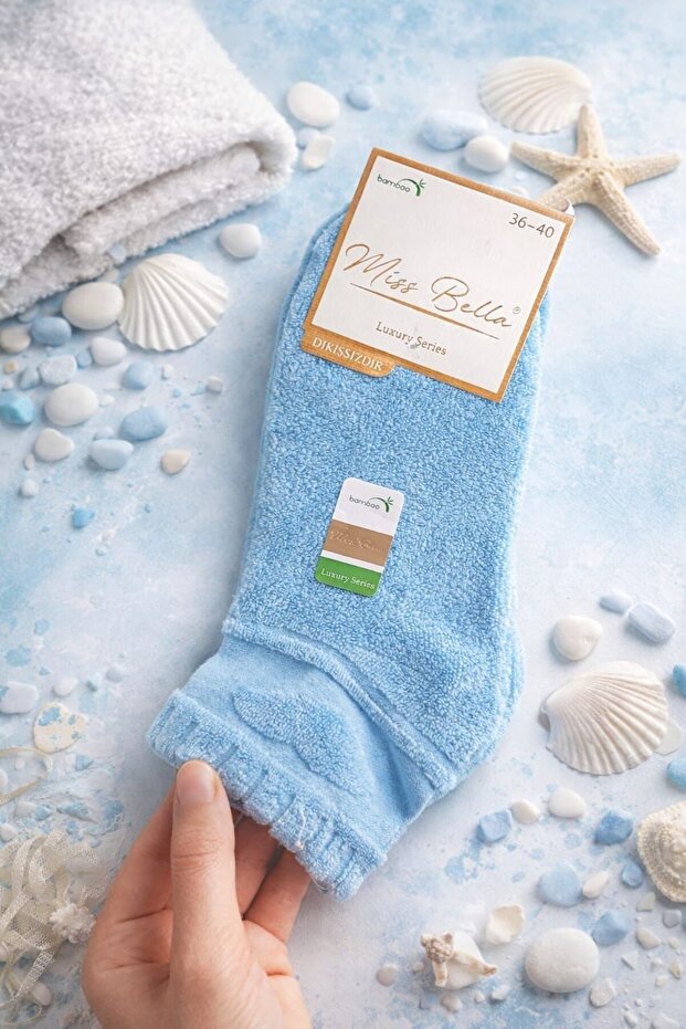Women's Reverse Terry Winter Seamless Bamboo Bootie Socks - 2 Pairs - Mixed Colors