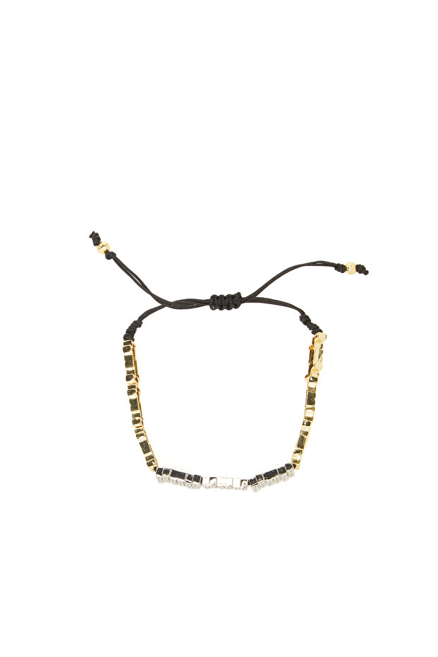 Silver Gold Taşlı Kadın Bileklik - 2