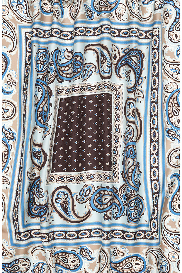 Renkli Twill İpek Eşarp - 2