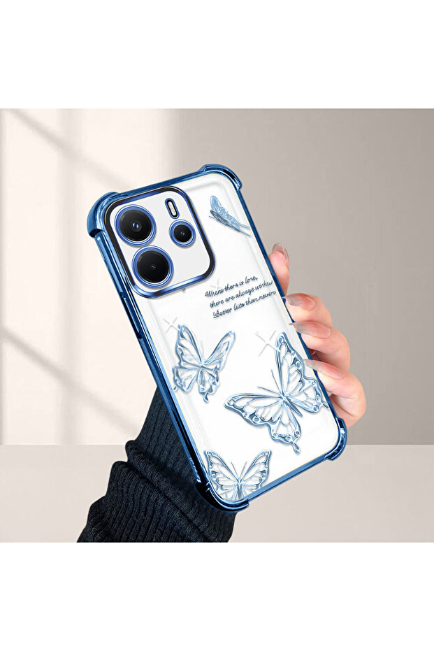 Redmi Note 14 Compatible, Butterfly-Printed Patterned, Shockproof Phone Case - 1