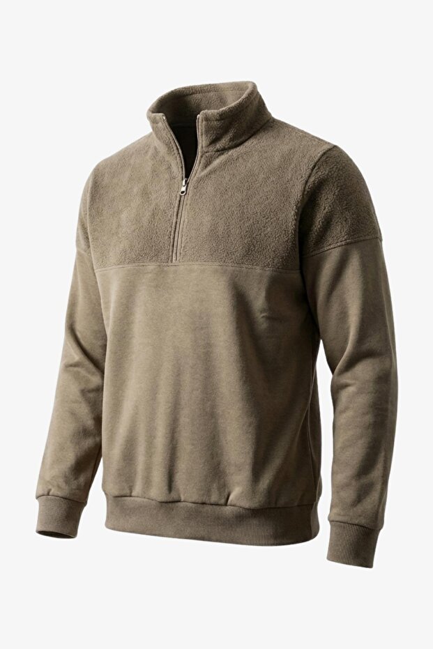1/2 Zip Erkek Sweatshirt - 2
