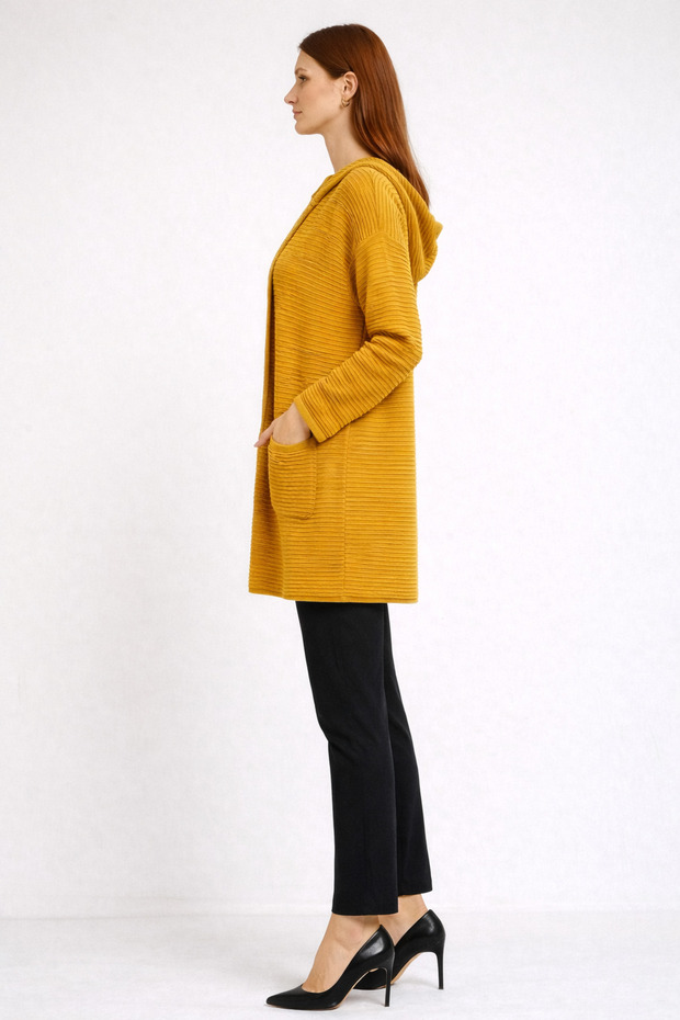 Cepli Kapşonlu Hırka - 3