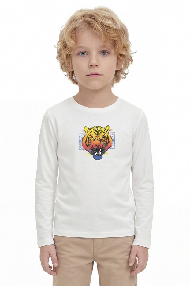 Boy's T-Shirt with Long Sleeves Printed B8