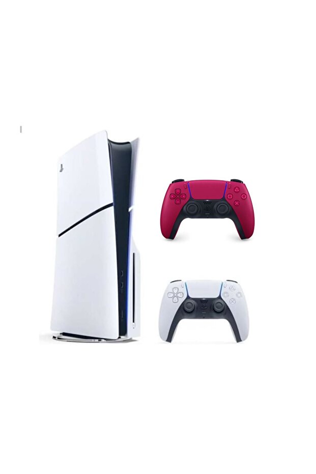 5 Slim Console Disc Version With Extra Red Controller