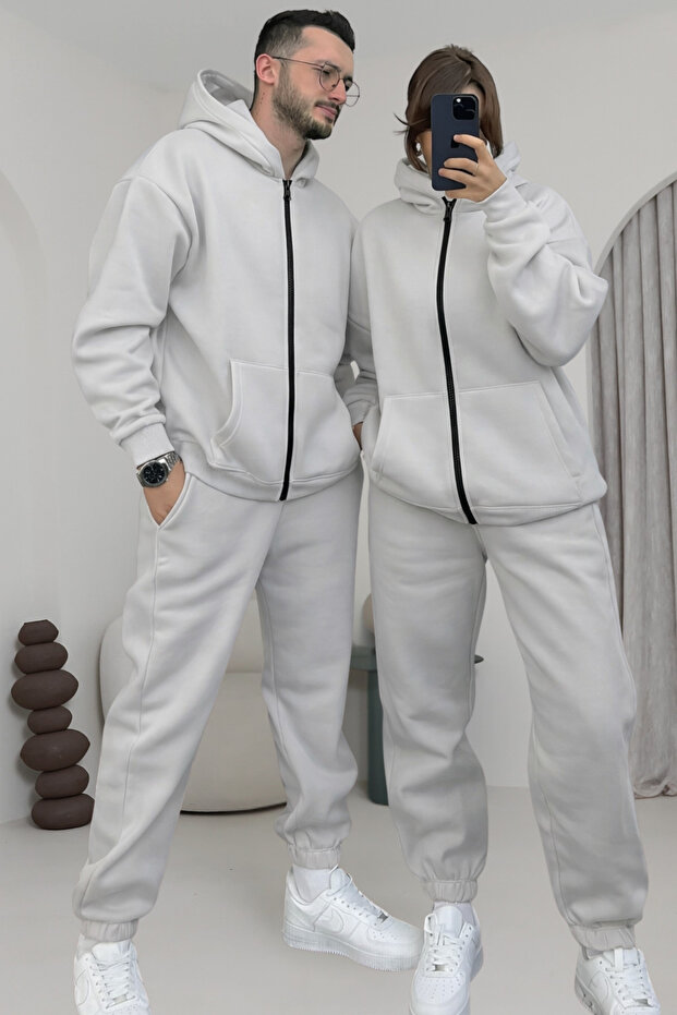 Basic Oversized Hooded Tracksuit Set Special for Couples