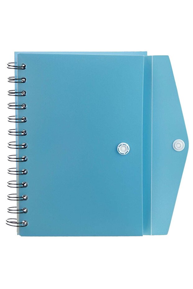 Blue B6 Notebook with Stapled Folder -70 Sheets - 2