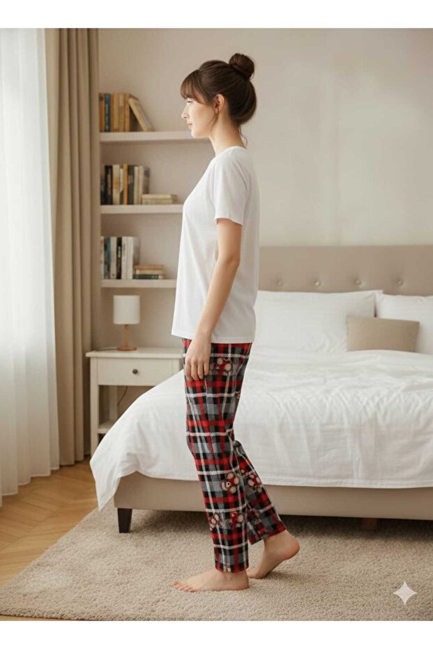 Patterned Bottom Pajamas - 2