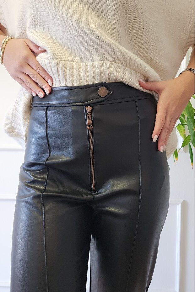 Veganske Koža pantalone - 6