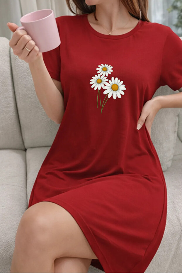 Women's Oversize Comfortable Printed Nightgown Daily Stylish Home Wear Summer Wear