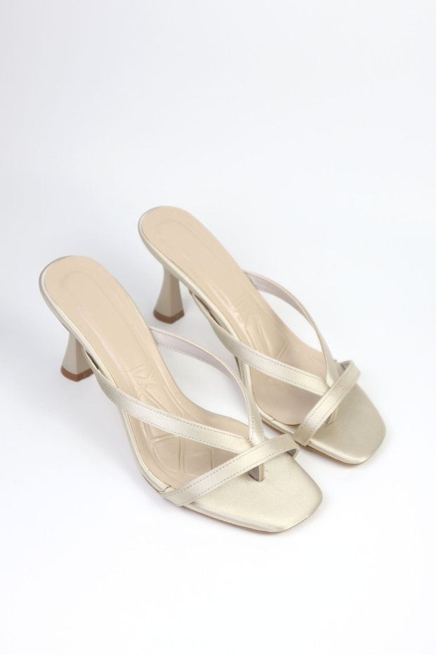 Women's Satin Flip-Flops and Sandals with Heels