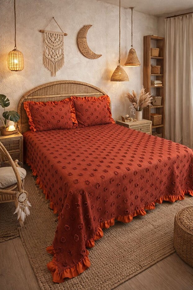 غطاء سرير مكشكش مزدوج - 2