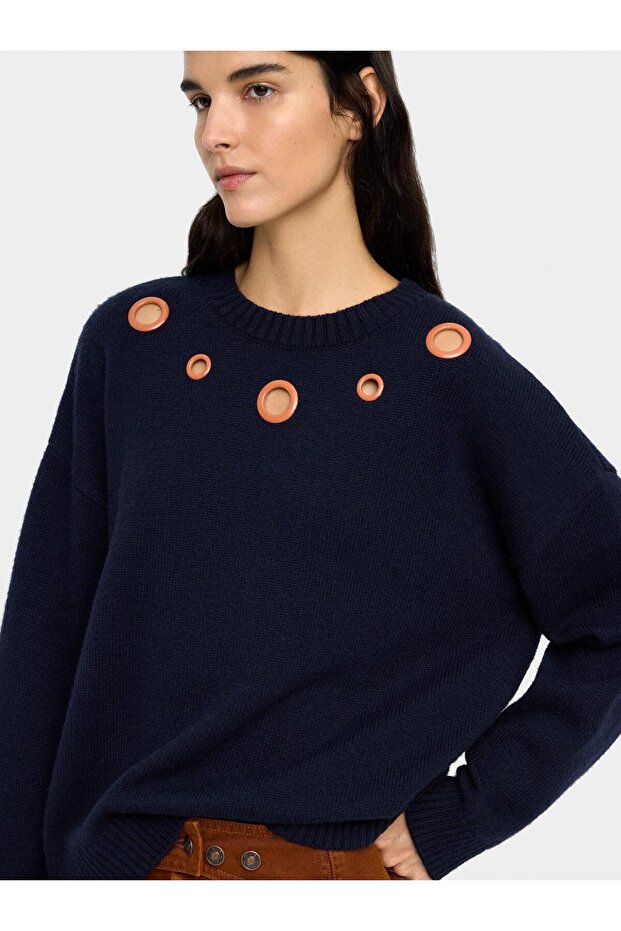 Delikli Örme Kazak - 5