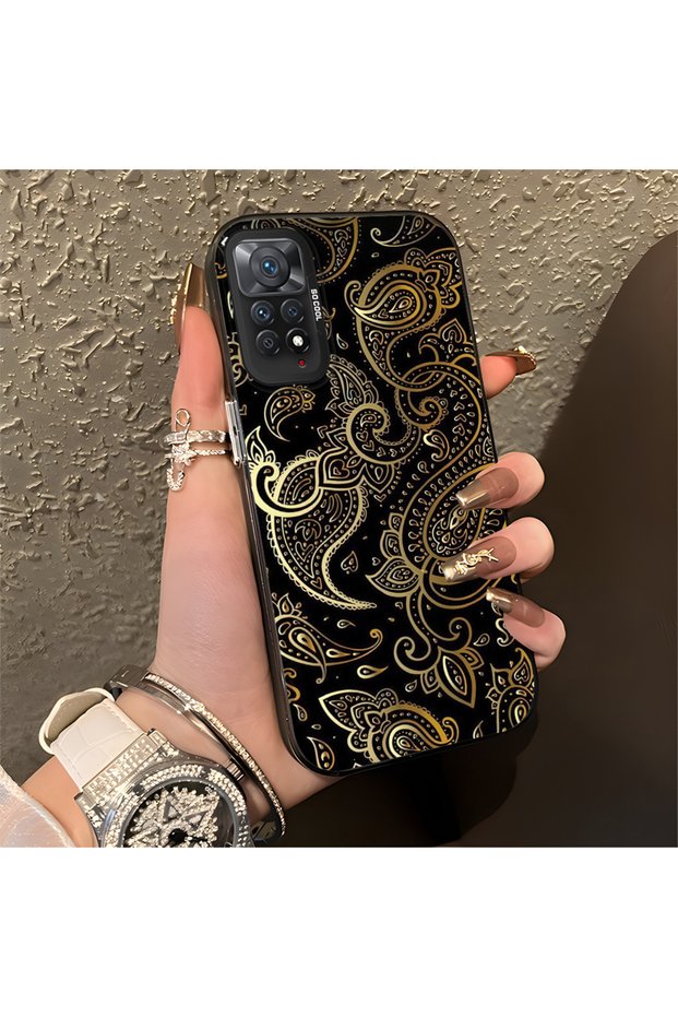 حافظة هاتف من السيليكون ذات حافة صلبة ومضادة للسقوط ونمط منحوت متوافق مع هاتف Redmi Note 11 Pro