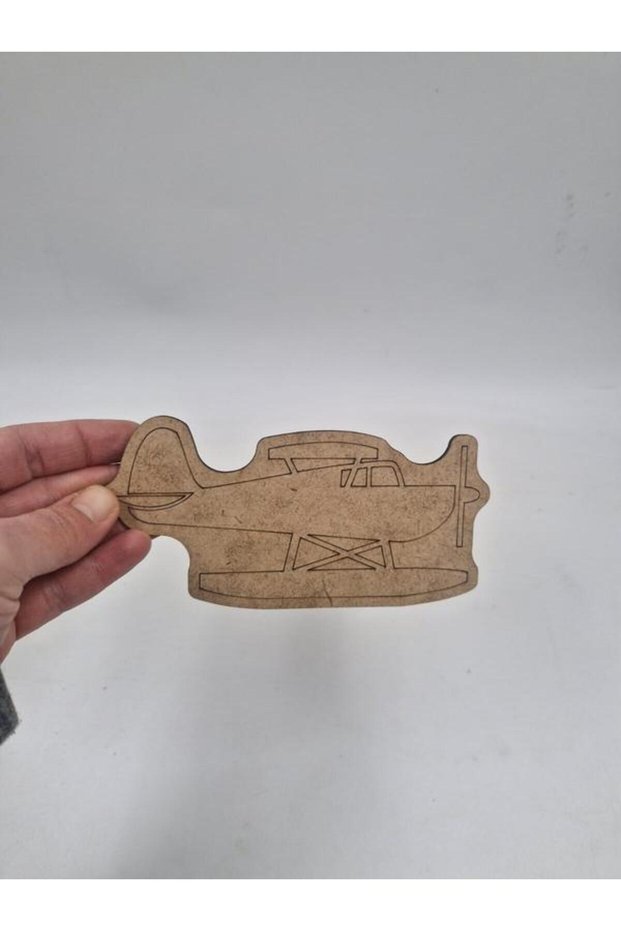 10 Pieces Wooden Painting Sea Plane School DIY Activity Activity Art 15 cm