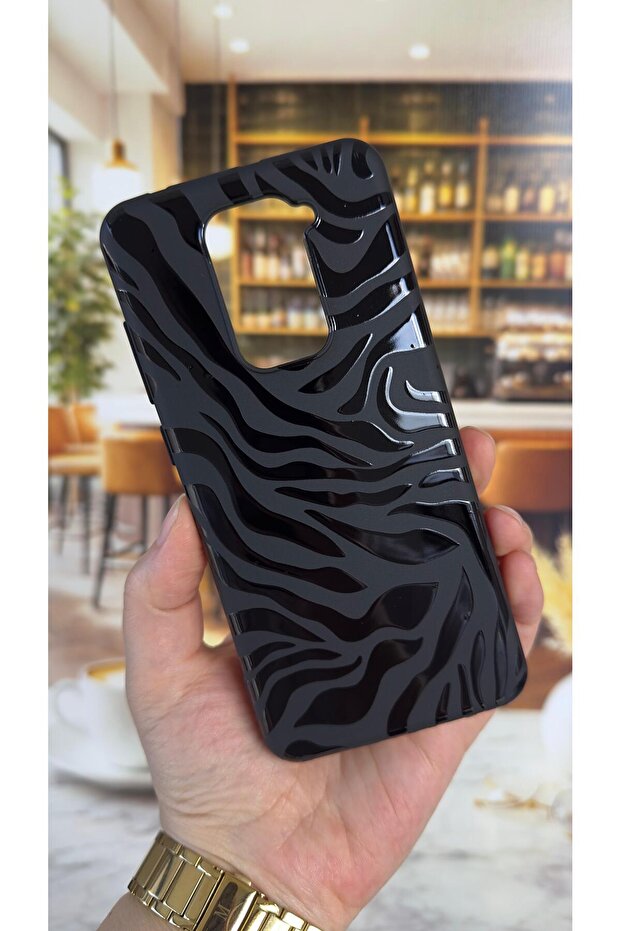 حافظة مطاطية كلاسيكية من السيليكون بنمط حمار وحشي متوافقة مع هاتف Redmi Note 9، ممتصة للصدمات وواقية - 1