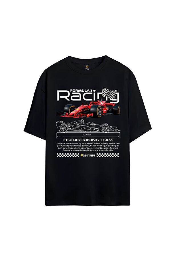 Ferrari Scuderia F1 Printed Oversized T-Shirt