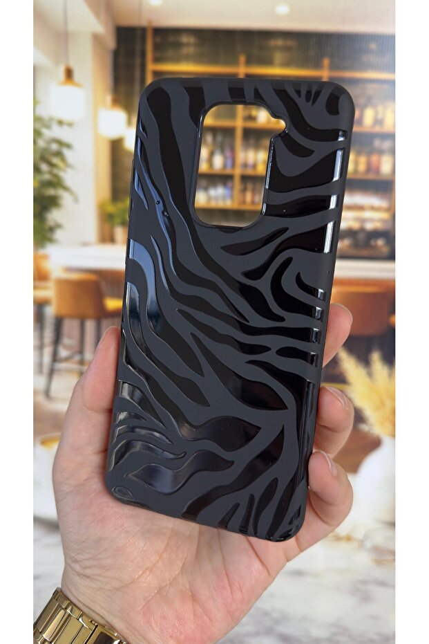 حافظة مطاطية كلاسيكية من السيليكون بنمط حمار وحشي متوافقة مع هاتف Redmi Note 9، ممتصة للصدمات وواقية - 4