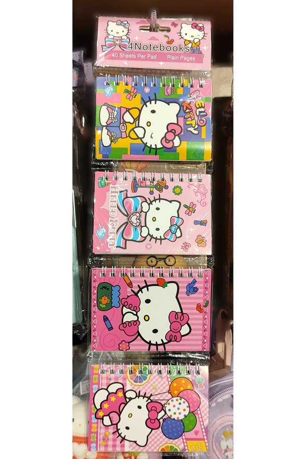 A6 Small Size 4-Pack Notebook with Character Figures Ad66521