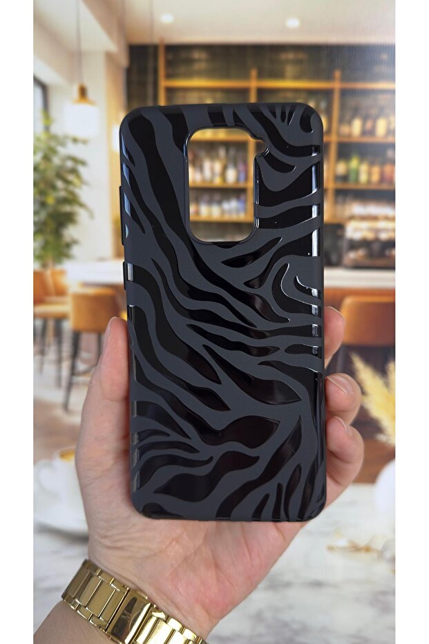 حافظة مطاطية كلاسيكية من السيليكون بنمط حمار وحشي متوافقة مع هاتف Redmi Note 9، ممتصة للصدمات وواقية - 2