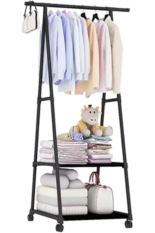 Triangular Multilayers Storage Coat Rack - 55 x 42 x 160 CM