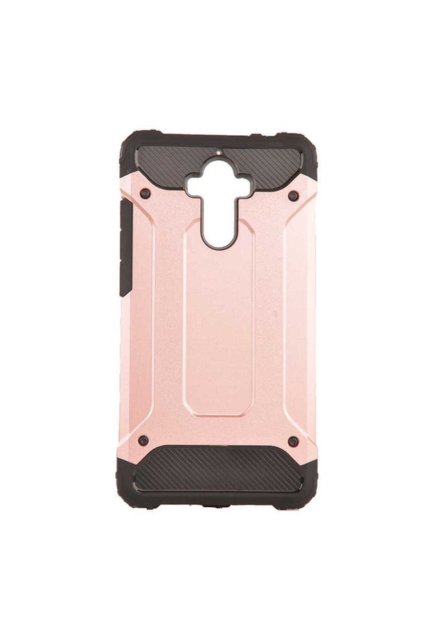 Mate 9 Compatible - Double Layer Protective Crash Military Tank Case - Rose Gold