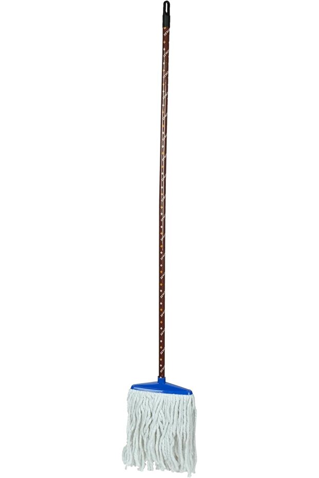 Cotton Floor Mop With Wood Handle, White, 2 Pack