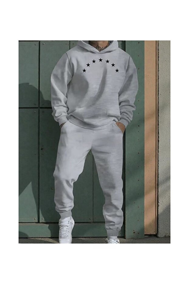 Stylish Men's Warm All-Day Outfit: Top and Bottom Set