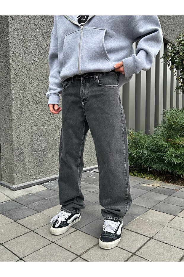 men's baggy jeans loose pants blue premium