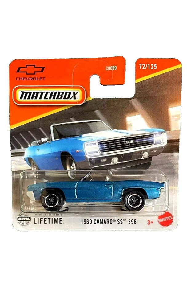 Matchbox 1969 Camaro Ss 396 Convertible - Blue (1/64) Jbr84
