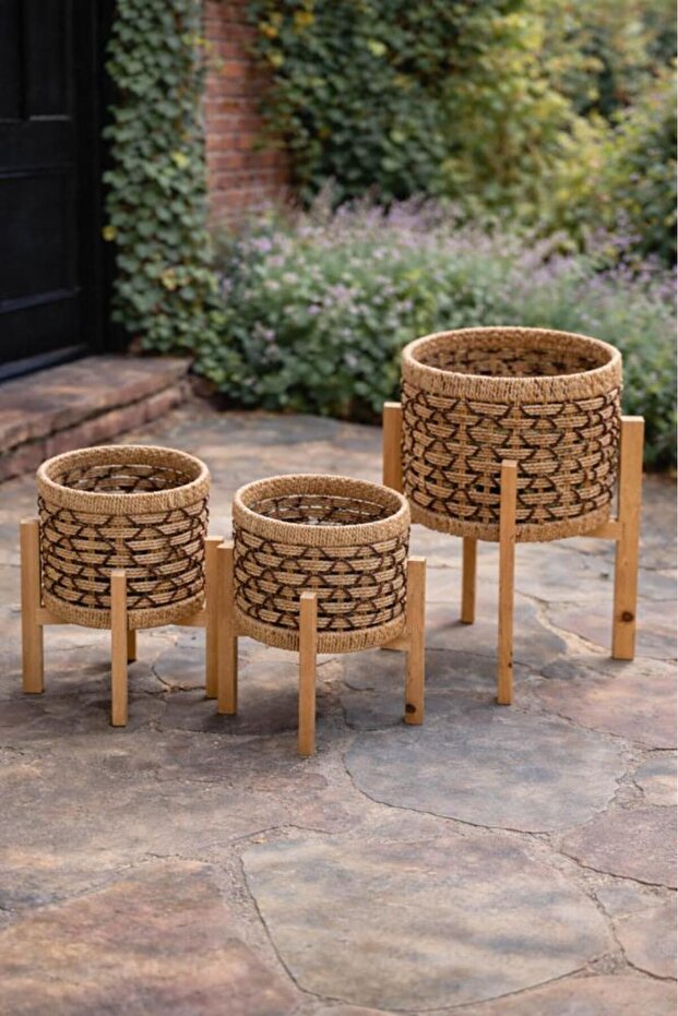 طقم حوض خوص MELO MELO Wicker Basin Set - 2