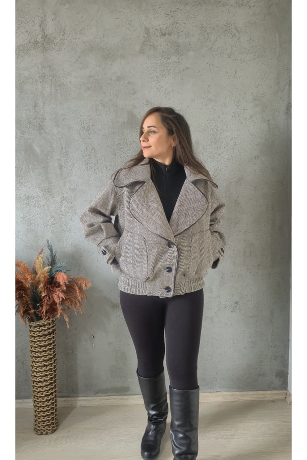 سترة بومبر متعرجة - 5