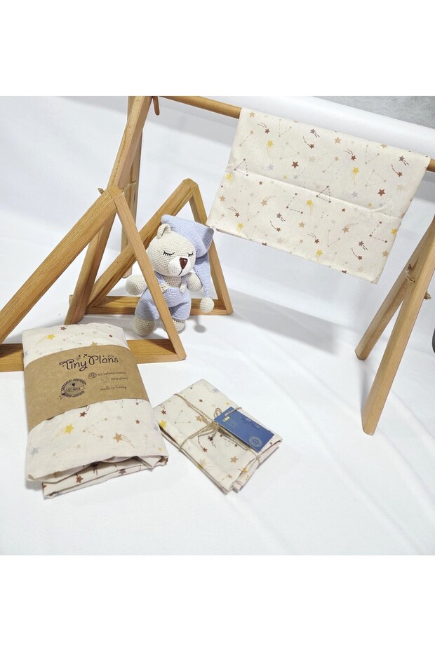 ملاءة مطاطية وغطاء وسادة 45x85 سم - 7