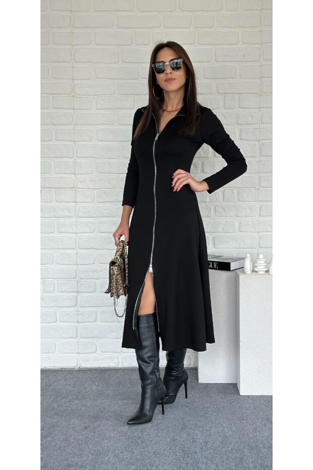 Рокля с двупосочен цип - 2