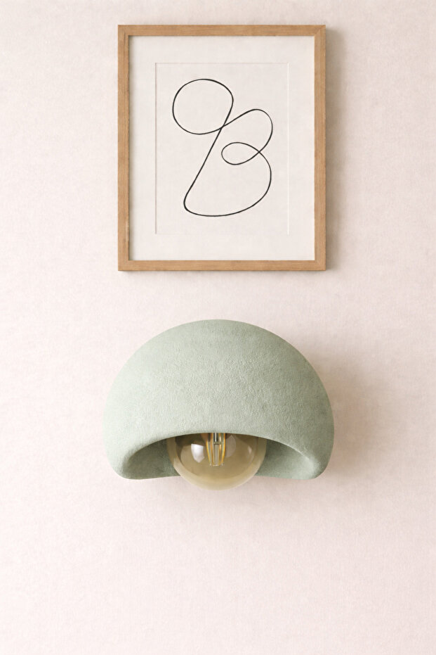 Aplik Rustik E27 Modern Avize Bohem Beton Görünüm (E27 Ampul Dahildir.) - 1