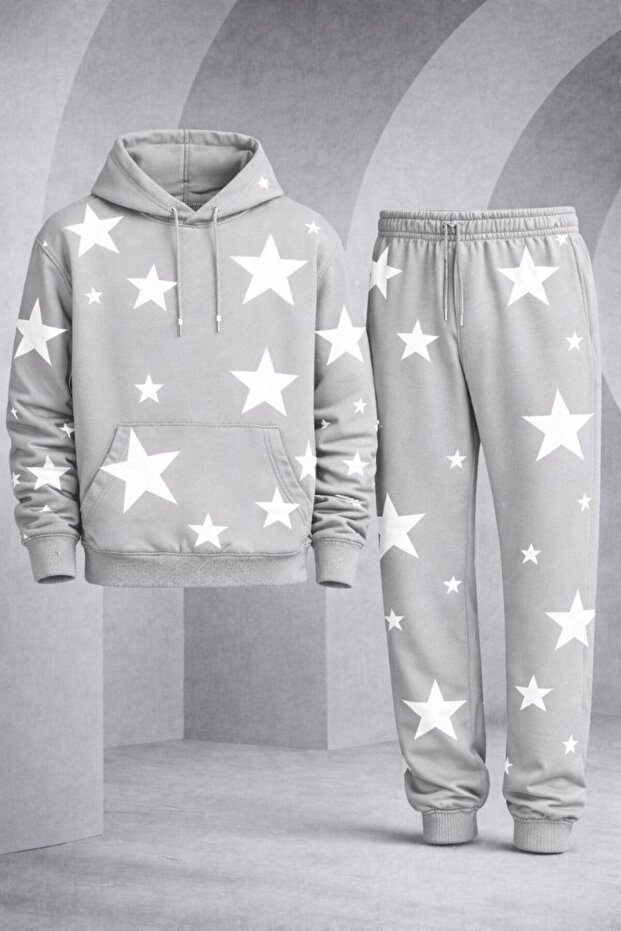 Full Outfit Set for Men: Hooded Sweatshirt, Stylish Jacket,