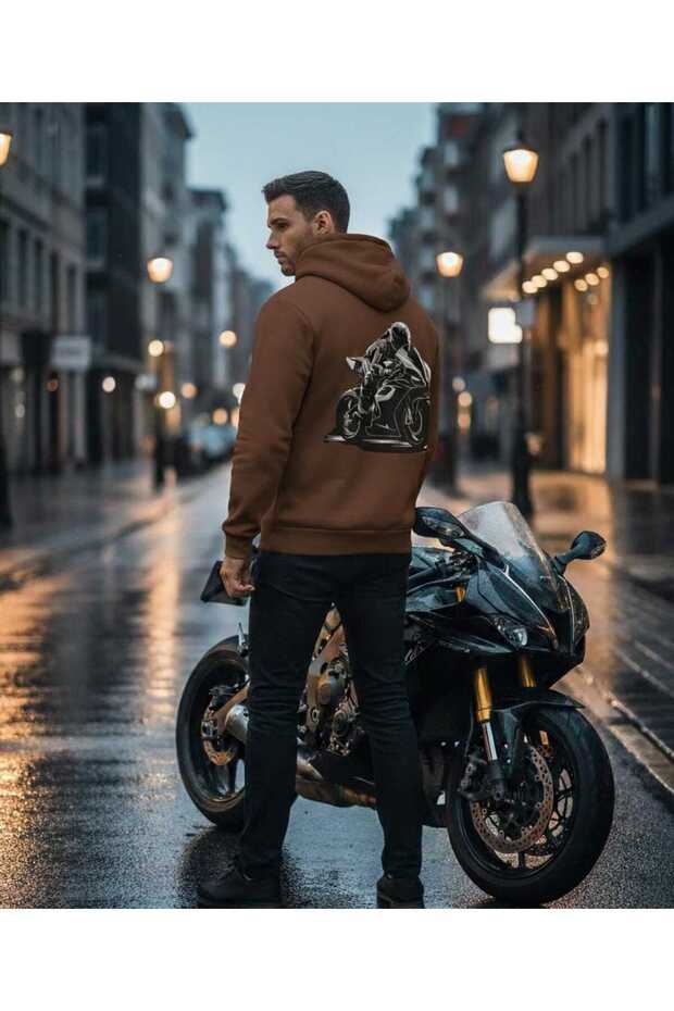 بغطاء رأس سويت شيرت Motorcycle Spirit كبير الحجم