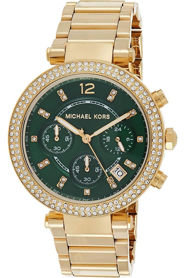 Womens Quartz Watch, Chronograph Display and Stainless Steel Strap MK6263