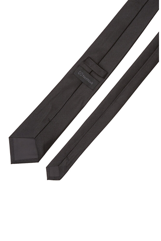 Siyah İpek Kravat - 2